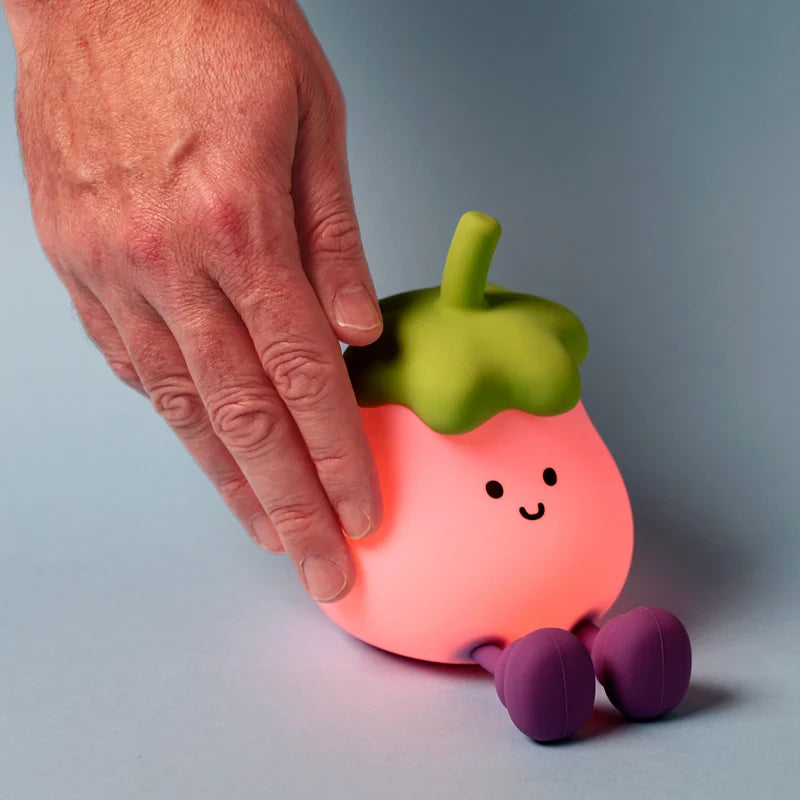 Kawaii LED-Nachtlicht Aubergine (13 cm)