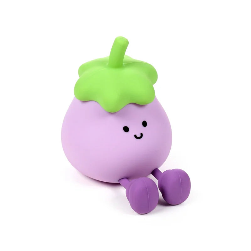 Kawaii LED-Nachtlicht Aubergine (13 cm)