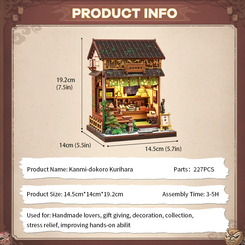 MINIATURE HOUSE - DIY Kanmi-Dokoro Kurihara - 227pc + LED Light