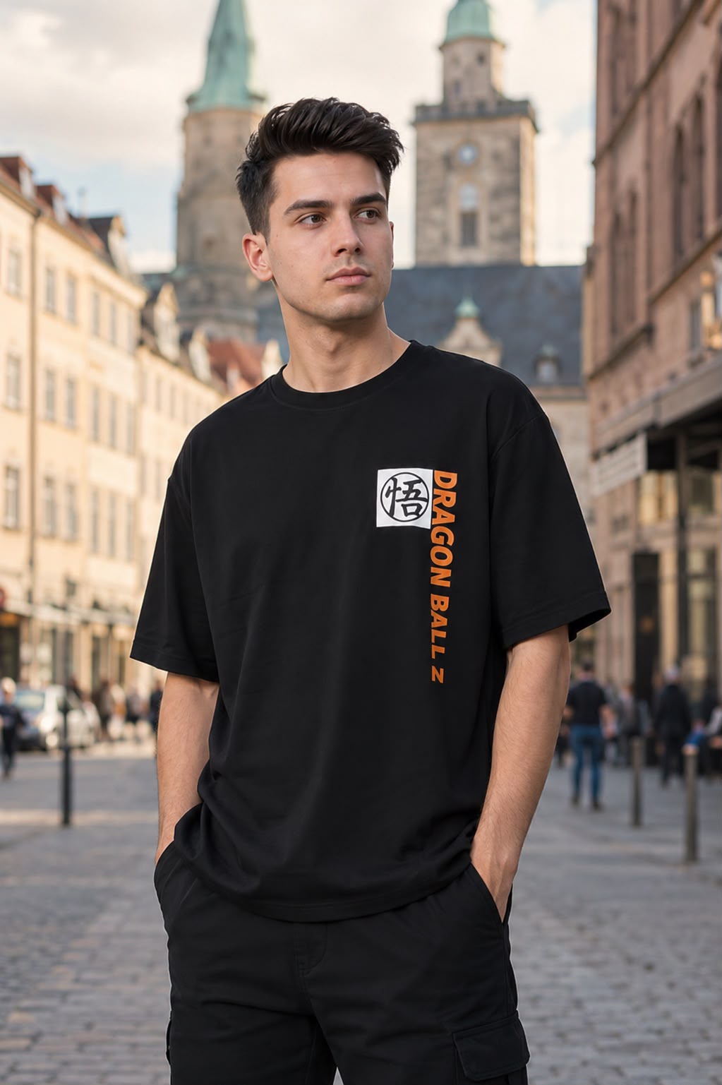DRAGON BALL Z – Goku Herren T-Shirt Schwarz (100 % Baumwolle)