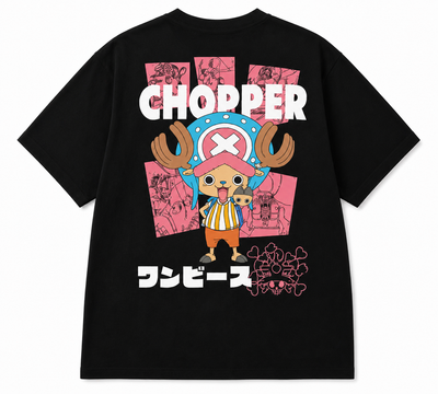 ONE PIECE – Chopper Herren T-Shirt Schwarz – 100 % Baumwolle