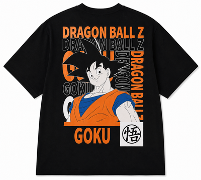 DRAGON BALL Z – Goku Herren T-Shirt Schwarz (100 % Baumwolle)