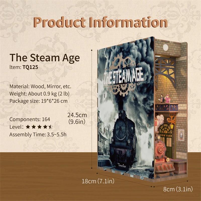 BOOK NOOK KIT - DIY The Steam Age - 164pcs + LED Light
