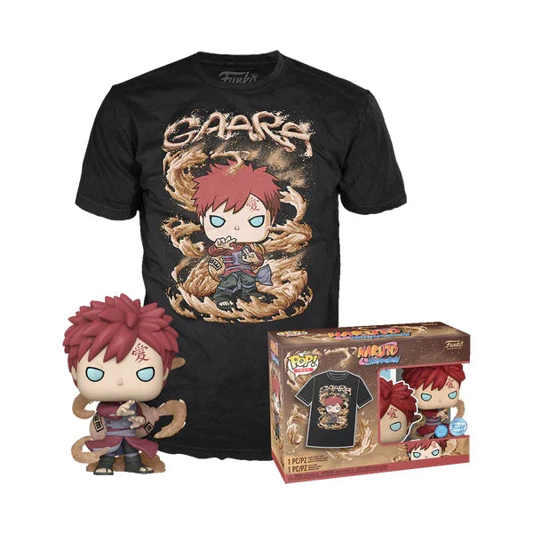 NARUTO - Gaara (Glitzer) - POP! Figur + T-Shirt-Bundle