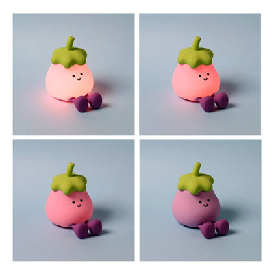 Kawaii LED-Nachtlicht Aubergine (13 cm)