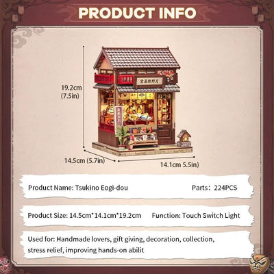MINIATURE HOUSE - DIY Tsukino Eogi-Dou - 224pc + LED Light