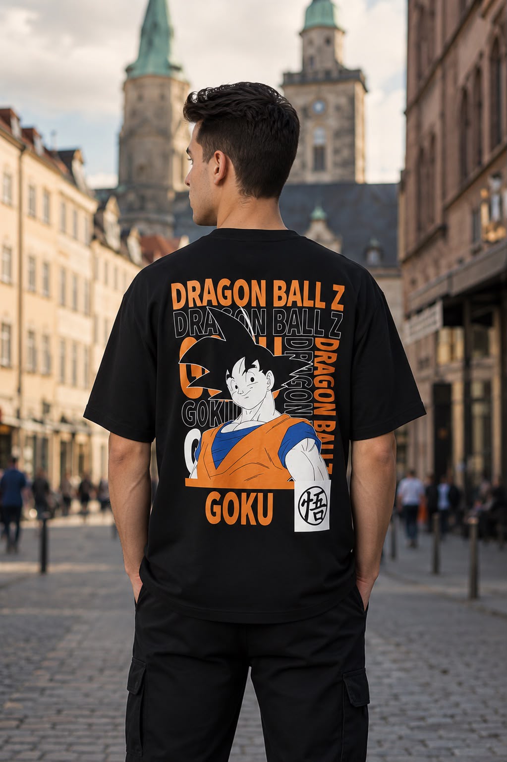 DRAGON BALL Z – Goku Herren T-Shirt Schwarz (100 % Baumwolle)